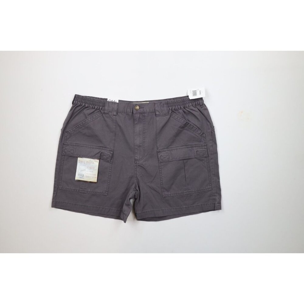Deadstock Vintage Cabelas Mens 42 Above Knee 5 Pocket Hiking Trail Shorts Gray